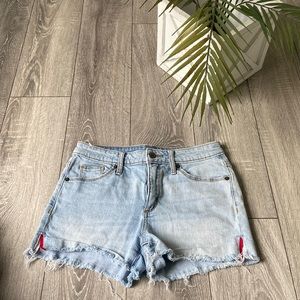 High Rise Shortie Denim Shorts